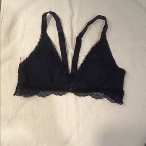 Victoria’s Secret Blue Lace W/ Velour Trim Size S